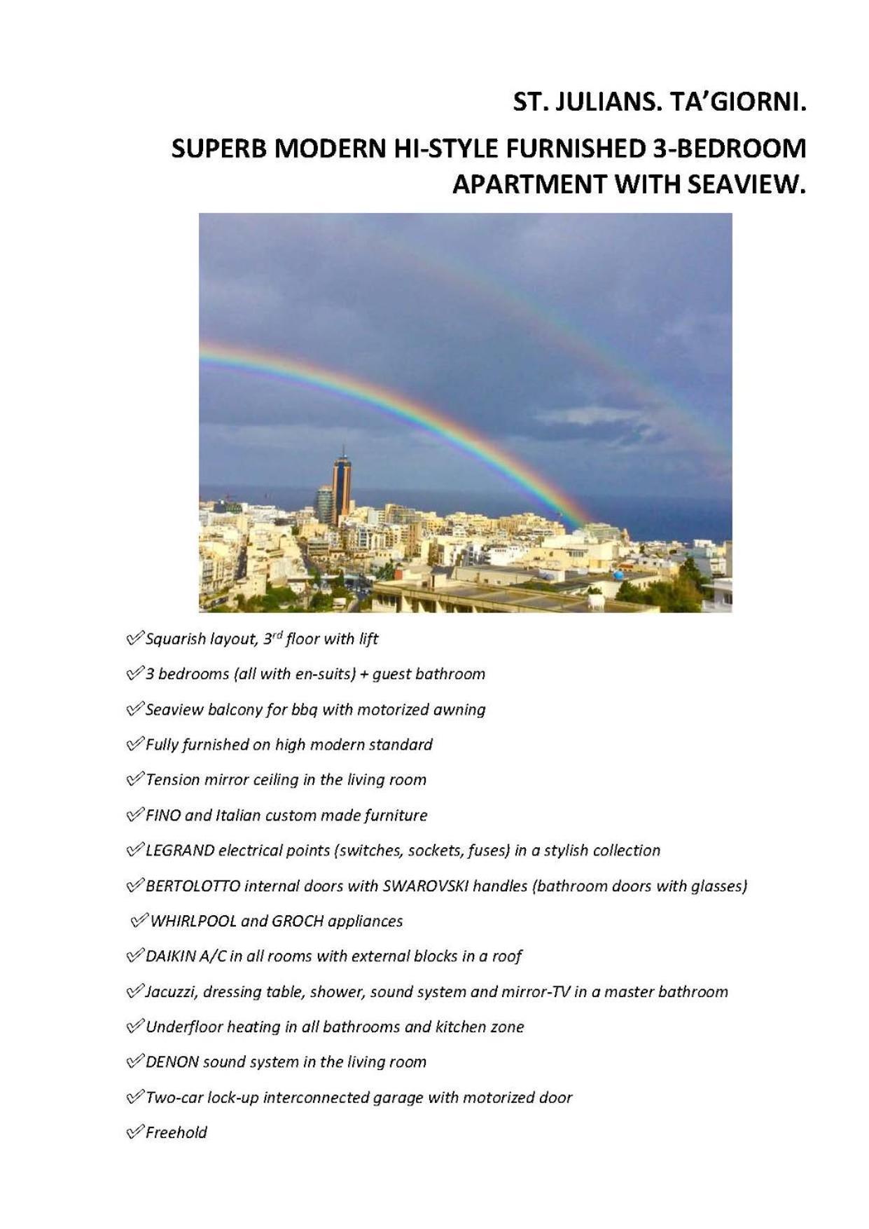 Top-notch With Sea View, Bbq And Jacuzzi Appartement San Ġiljan